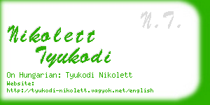 nikolett tyukodi business card